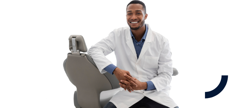 Dentist Siting on Dental Chair